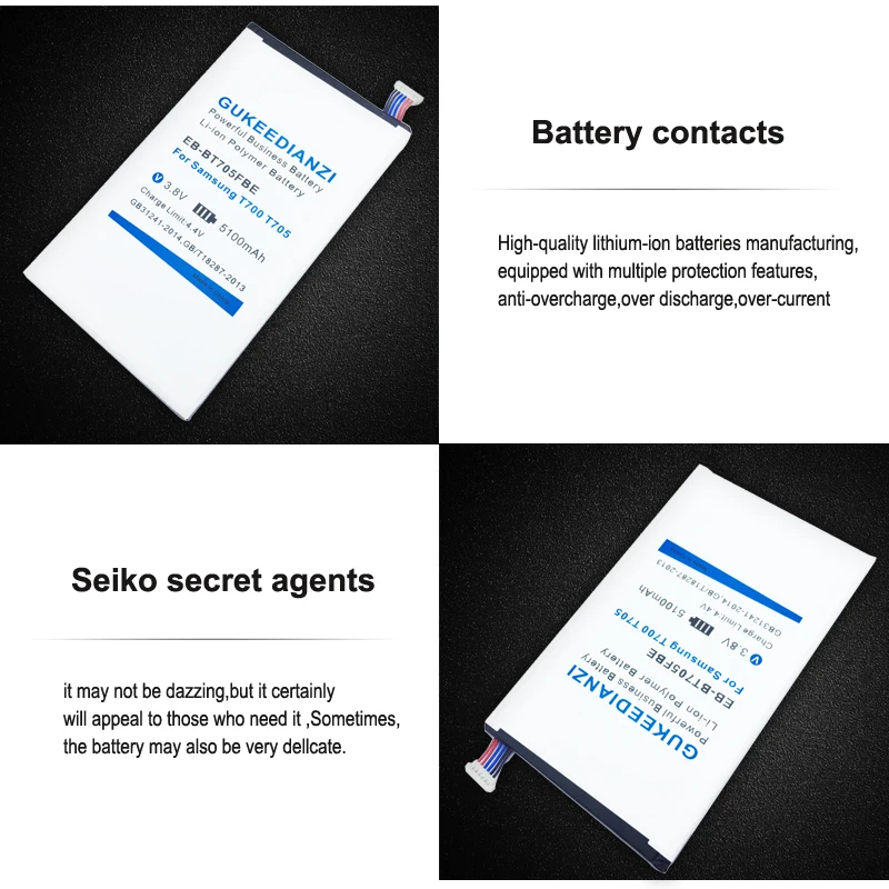 GUKEEDIANZI планшетный аккумулятор EB-BT705FBE для samsung GALAXY Tab S 8,4 SM T700 T705 7900mAh Сменные Аккумуляторы