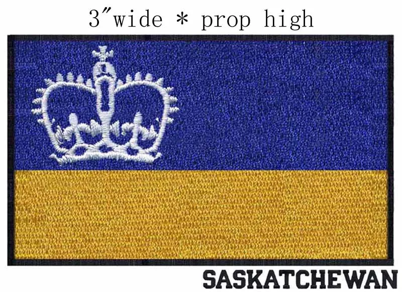 Широкая вышитая нашивка с флагом Канады Саскачевана 3 дюйма для ЦСКА/Доктор