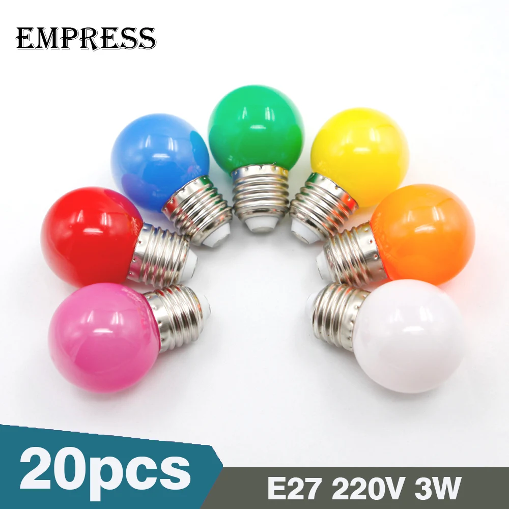20 шт. светодиодные лампы E27 220 В 3 Вт SMD 2835 Светодиодные энергосберегающие вечерние