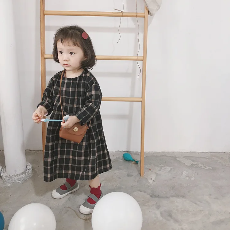 2019 весеннее хлопковое покрывало в Корейском стиле длинные платья для маленьких
