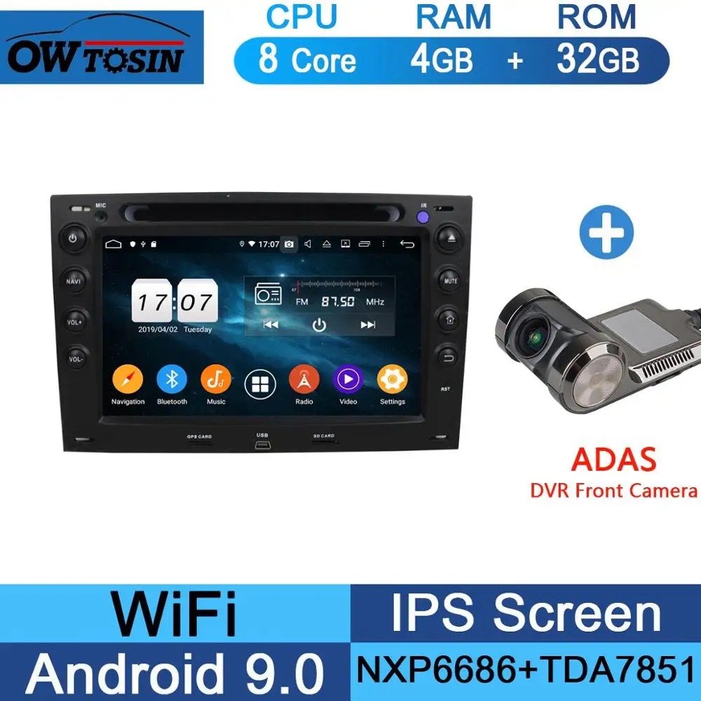 32G Adas Camera " ips 8 ядерный 4G+ 64G Android 9,0 автомобильный dvd-плеер для Renault Megane 2 ii 2003 2004 2005 2006 2007 2008 2009 CarPlay мультимедиа - Цвет: 32G Adas Camera