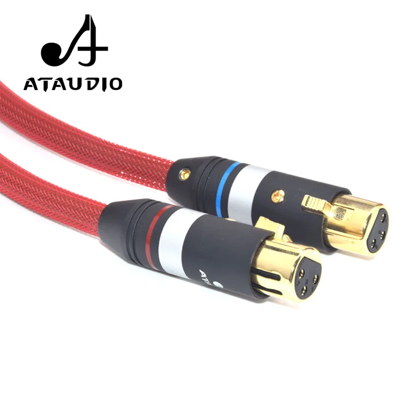 ATAUDIO Hifi 2 XLR кабель 6N OFC VDH гнездовой на штырьковый стерео аудио кабель|Кабели VGA| |