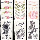 Летние Стильные женские тату-наклейки на грудь, цветные цветы, руки, временные сексуальные татуировки для девушек, вечеринок, боди-арт, тату, листья, цепочки