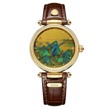 New Couple Lovers Watch Top Woman Watches business Men Watch hollow Jade mechanical creative Luxury personality Trend Man Clock - Цвет: Female