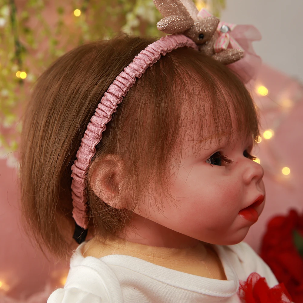 IVITA DS1806 49 см levensechte babypoppen кремния reborn baby Мягкая кукла девочка с нарисованными ногтями посаженные волосы игрушки для детей