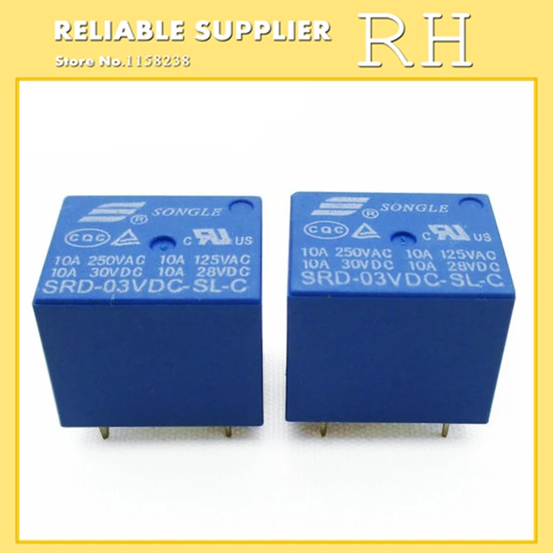 5 шт./лот реле SRD-03VDC-SL-C SRD-05VDC-SL-C SRD-06VDC-SL-C SRD-09VDC-SL-C 3V 5V 6V 9V 10A 250VAC 5PIN T73