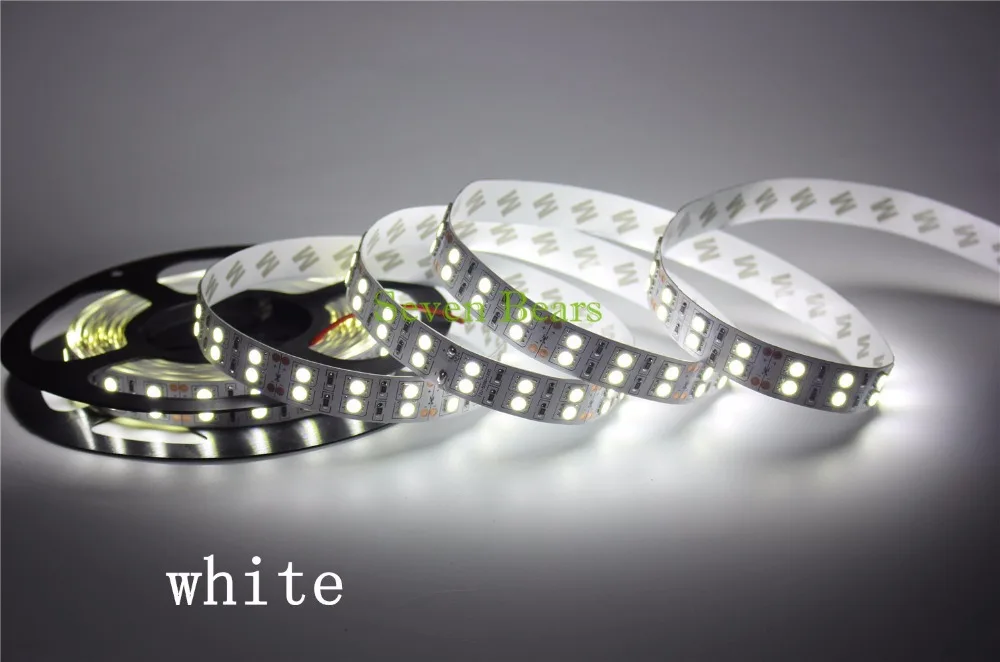 Светодиодная лента 5050 120 LED/m DC12V гибкая светодиодная двухрядная 5 м/лот