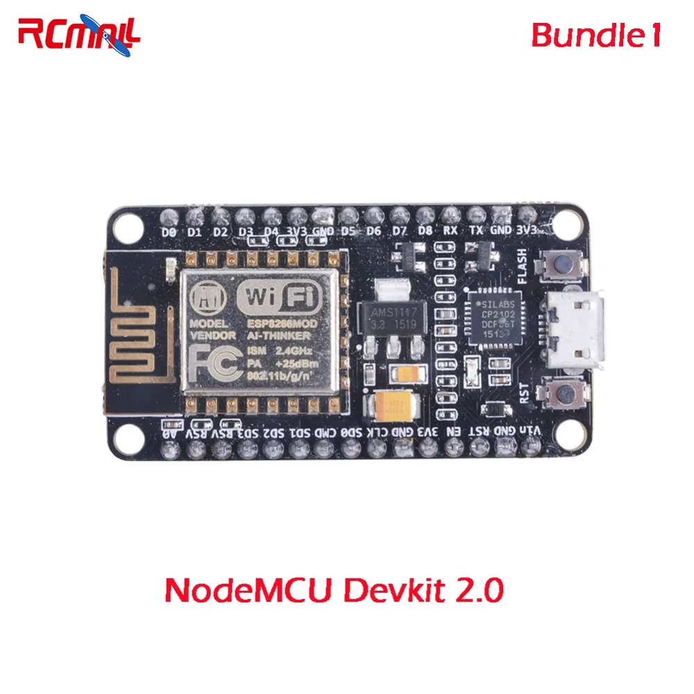 RCmall NodeMCU Devkit 2 0 CP2102 IIC SPI для Apple MAC OS/ESP 12E щит платы двигателя L293DD - Цена: 518,32 руб.
