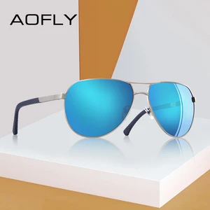 Мужские солнцезащ. Очки-Авиатор AOFLY, черно-золотистые солнцезащитные очки-авиаторы в металлической оправе с поляризованными зеркальными линзами, пригодными для вождения, AF8191, лето 2019