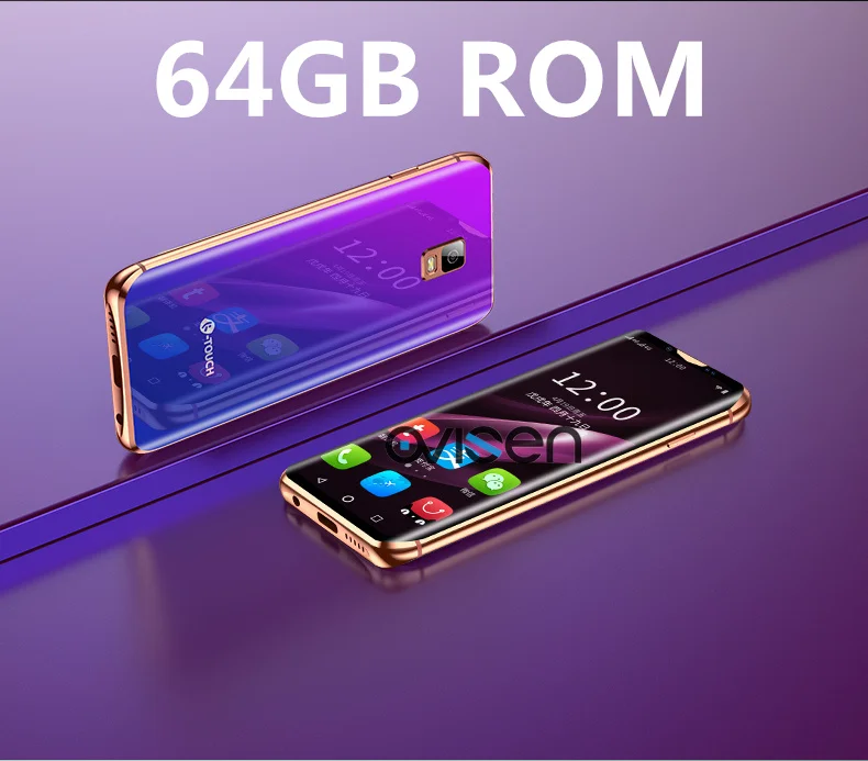 64GB Blue Роскошный супер мини 4G мобильный телефон K-TOUCH i10 3,46 дюймов изогнутый экран 16 Гб/32 ГБ/64 Гб rom Android 8,1 Лицо ID маленький смартфон - Цвет: 64GB Blue