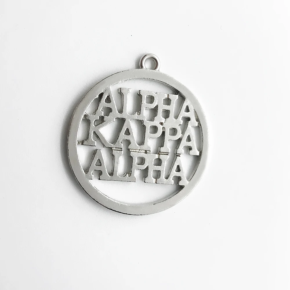 Альфа-Большой Размеры круглые металлические гравировка слов Шарм греческая