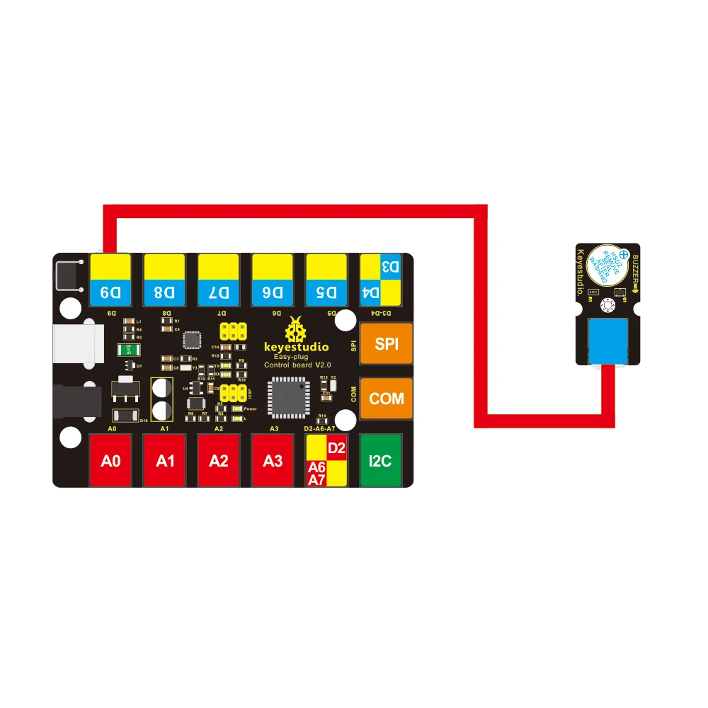 Keyestudio RJ11 простое подключение активный зуммер для Arduino STEAM | Компьютеры и офис