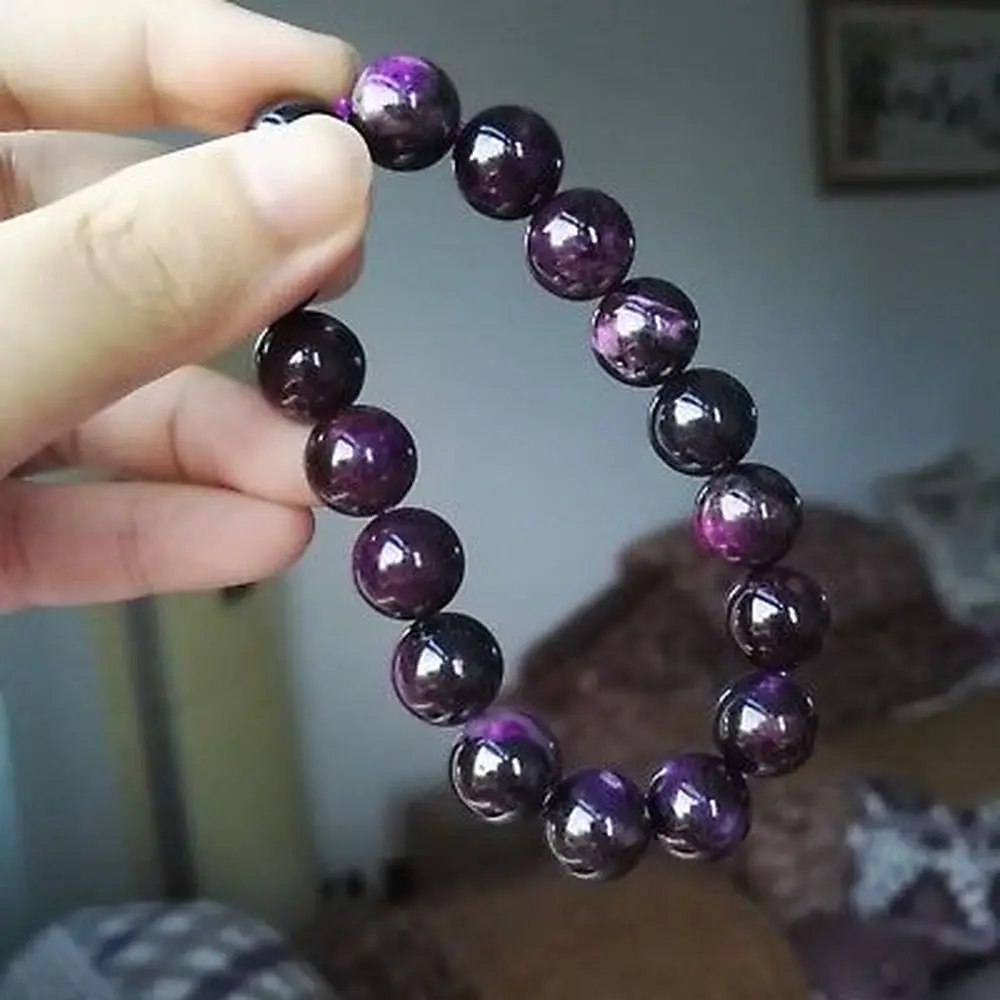 Top Quality Natural Purple Sugilite Gems Round Beads Bracelet 13mm AAAA Genuine Healing Charming Stone AAAAA | Украшения и