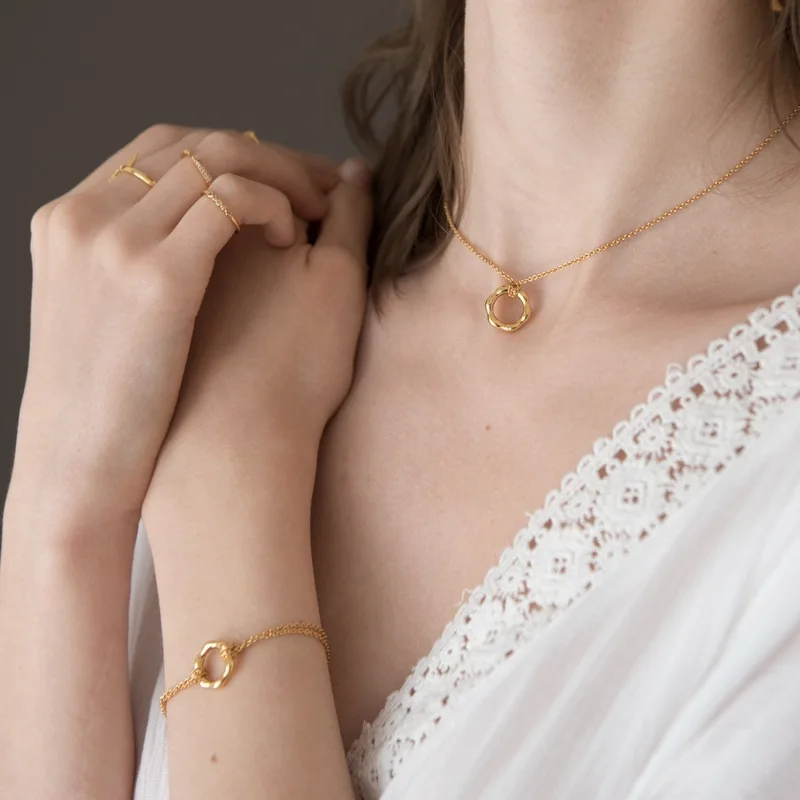 Ожерелье браслет женский ins знаменитостей Контрактная Шейная цепочка Золотое