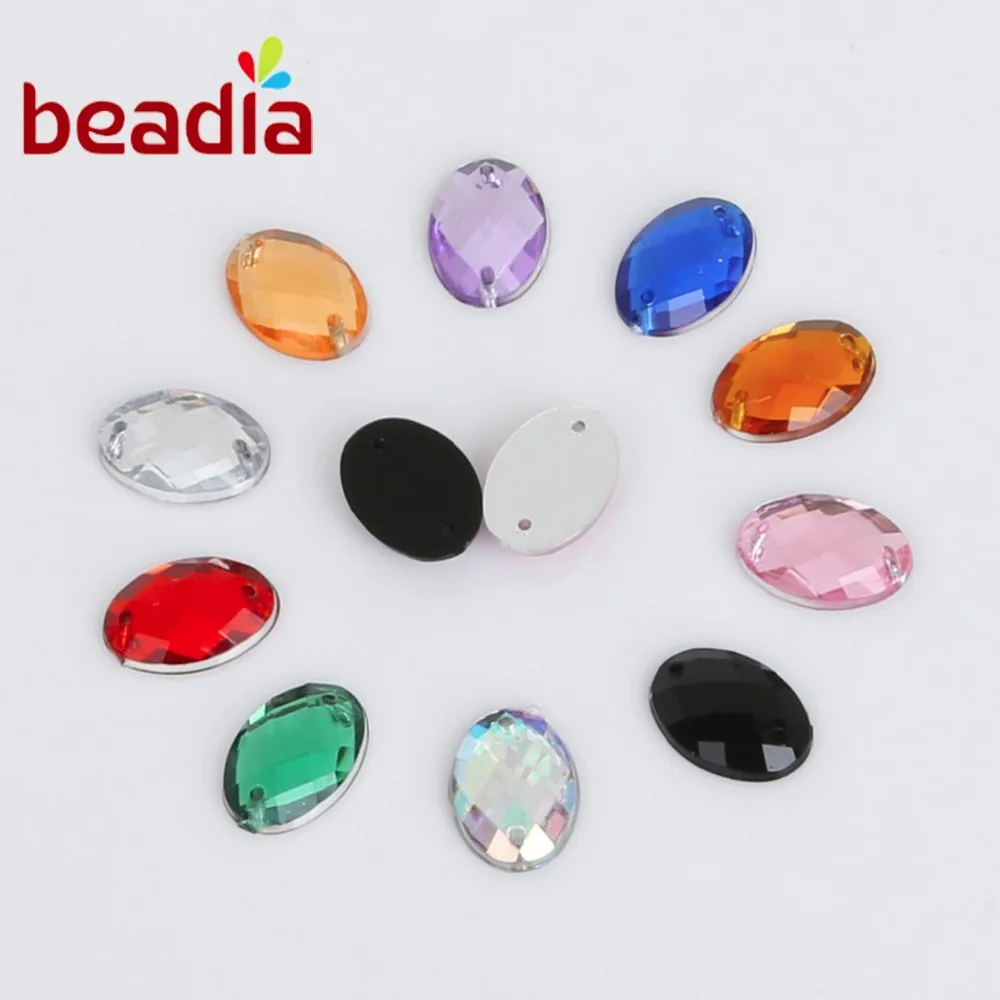 Акриловые бусины с двойным отверстием стразы для пришивания на одежду ювелирных