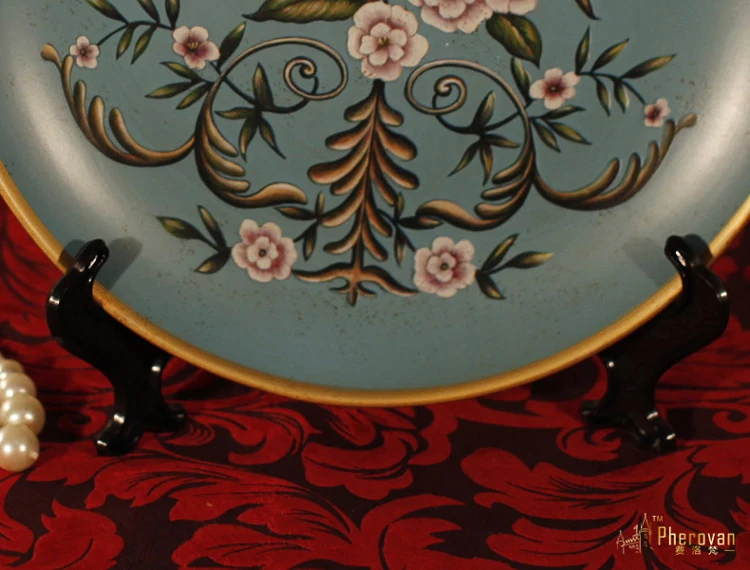 

painted ceramic decoration bridal decoration living room decorative disc hunker plate Home Furnishing jewelry crafts