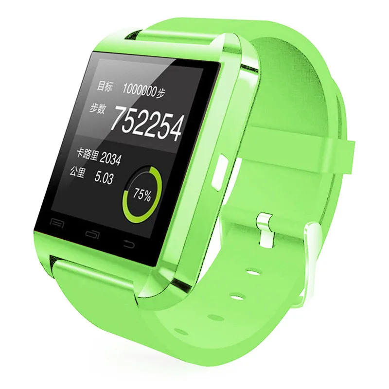 Зеленый Горячая U8 Bluetooth Смарт часы наручные часы Smartwatch с монитором сна Удаленная камера для IPhone samsung смартфон - Цвет: Зеленый