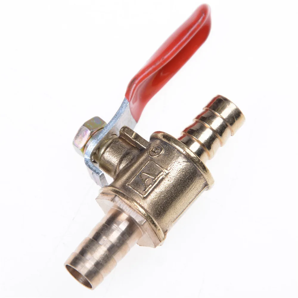 

1/4 6mm-10mm Hose Barb Inline Brass Water Oil Air Gas Fuel Line Shutoff Ball Valve Pipe Fittings Pneumatic Connector Controller