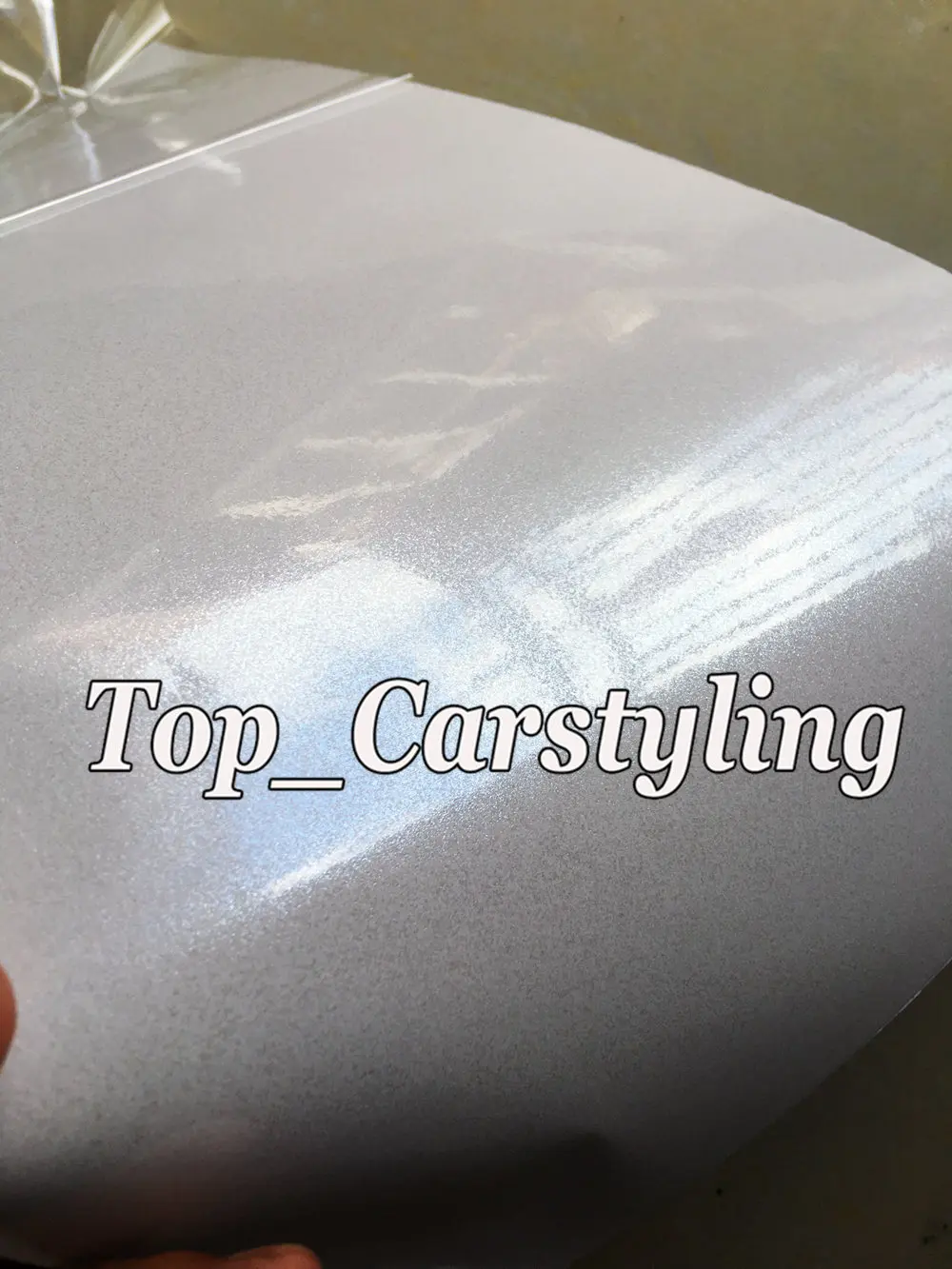 Блестящая жемчужная белая металлическая виниловая пленка для стайлинга