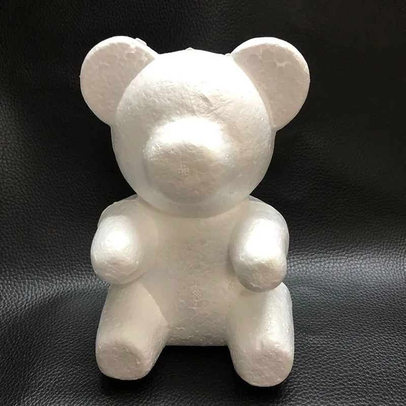 20cm bear mold 1 шт. моделирование пенополистирола пенопласт белый пенопласт Мишка форма Тедди на День святого Валентина подарки День Рождения Вечеринка свадебное украшение - Цвет: 20cm bear mold