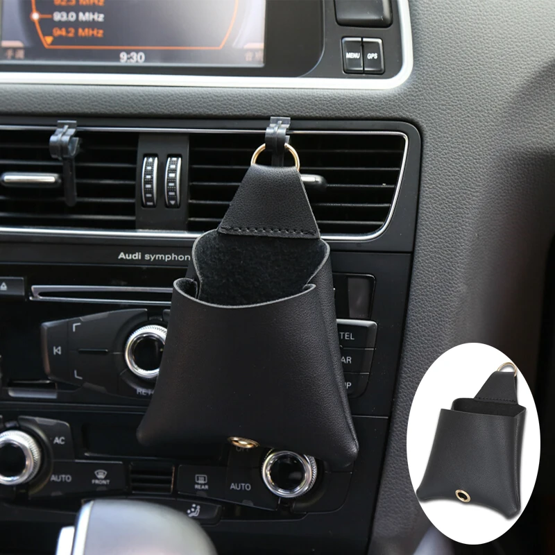 LENTAI Автомобильная кожаная сумка для хранения в автомобиле воздушный выход