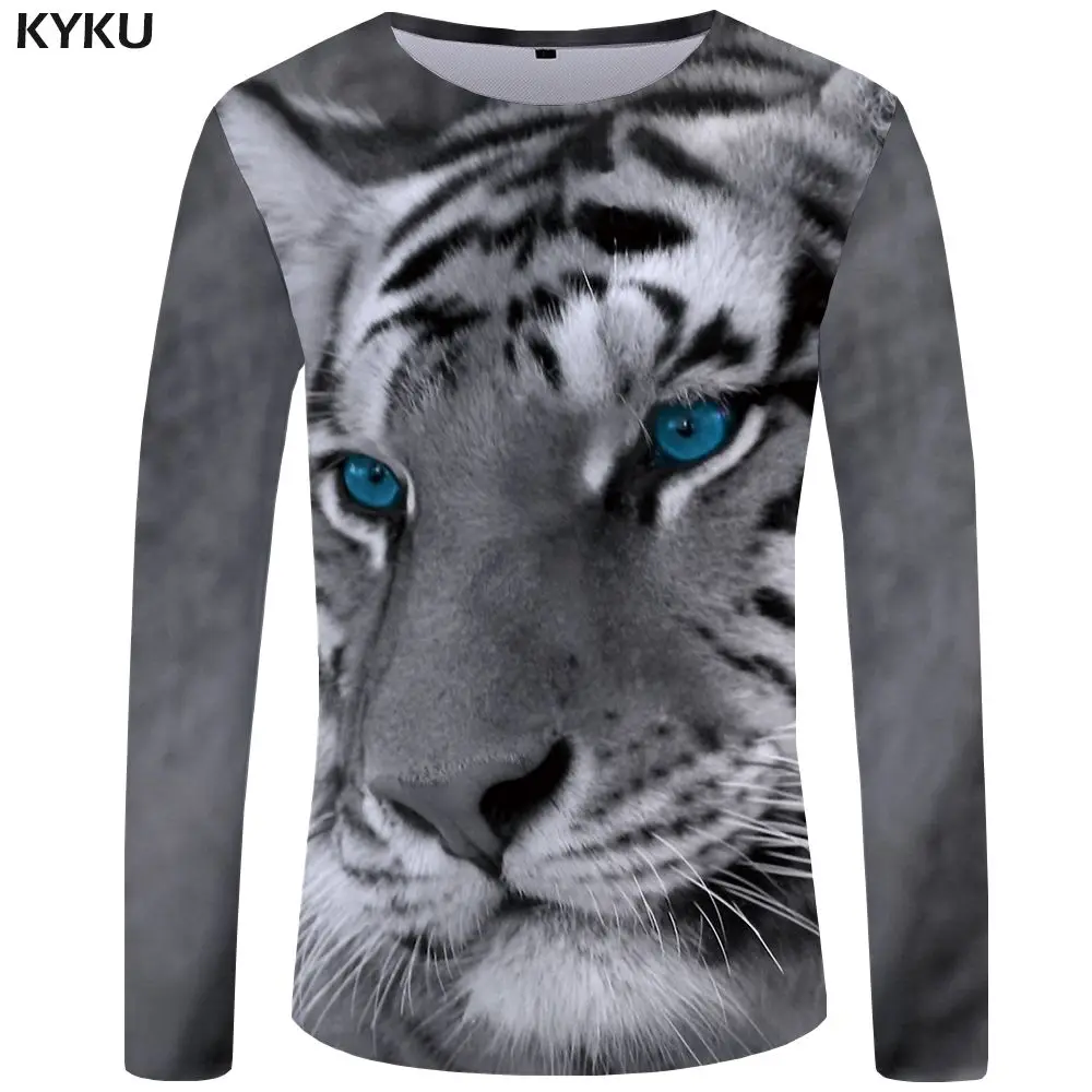 3d t shirt 06 Бренд KYKU, футболка с тигром, Мужская футболка с длинным рукавом, галактика, рок, сорняки, уличная одежда, животные, крутая, забавная футболка, s, Япония, мужская одежда - Цвет: 3d t shirt 06