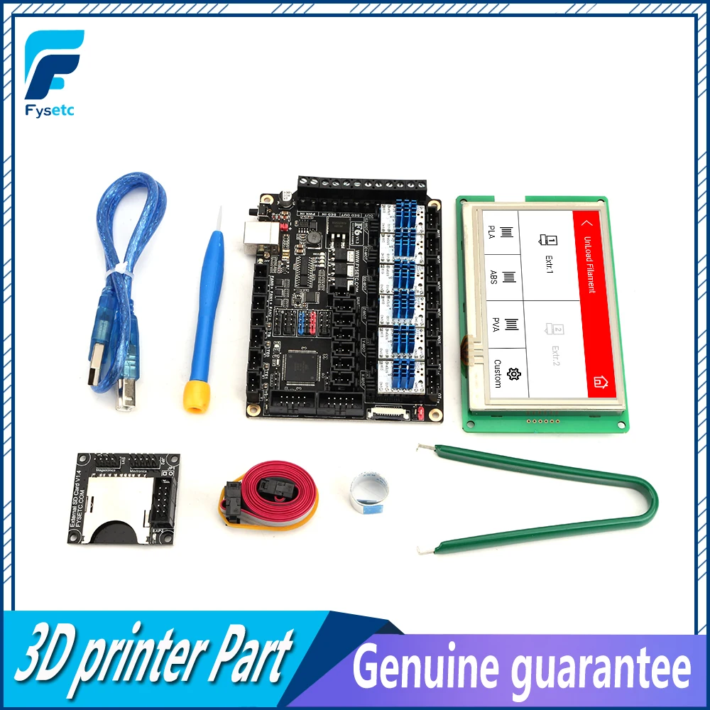 Материнская плата все в одном FYSETC F6 V1.3 + сенсорный экран 4 3 дюйма с SD ридером 6 шт.