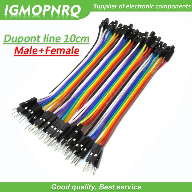 40PCS 10CM Dupont Line Male to Female Jumper Dupont Wire Cable For Arduino DIY KIT GMOPNRQ
