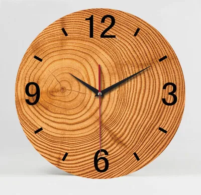 Бесшумные настенные часы Модная креативная личность деревянное домашнее