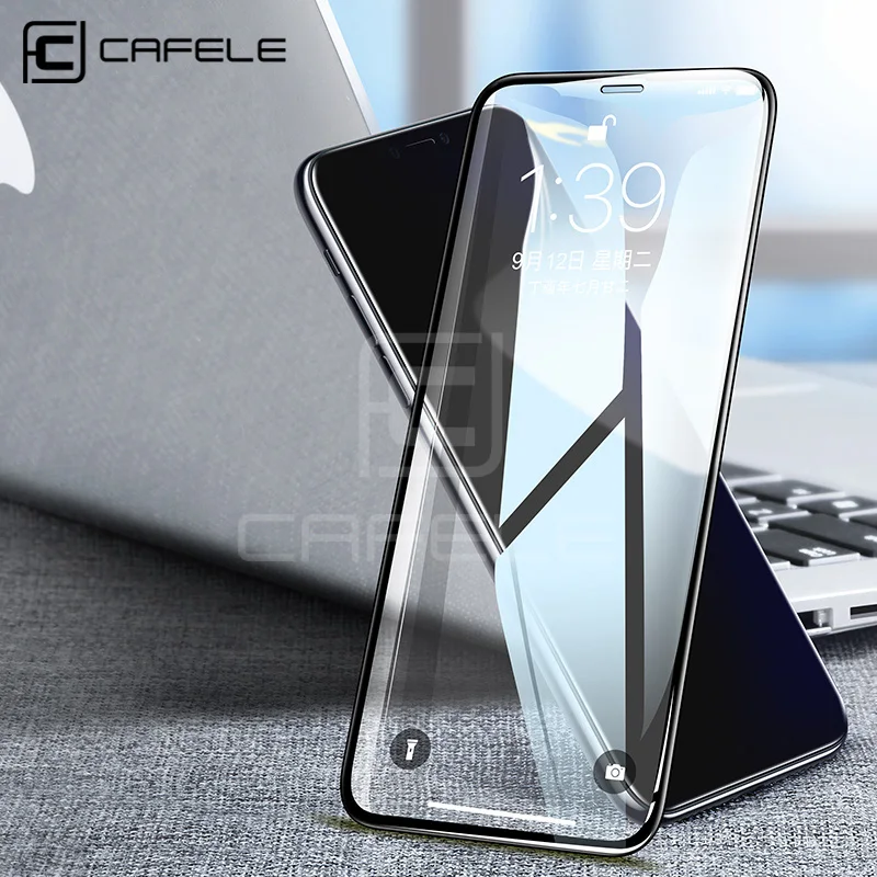CAFELE Защита экрана для iPhone X Xr Xs Max закаленное стекло полное покрытие защитное стекло пленка для iPhone X Xr Xs