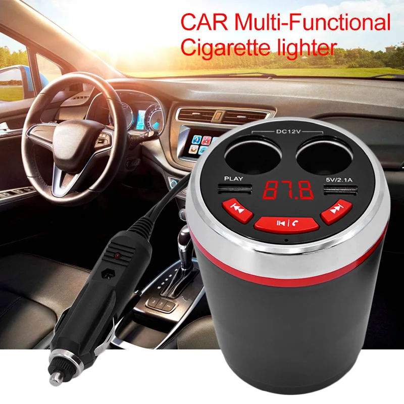 Bluetooth FM передатчик автомобиля музыкальный MP3 плеер Hands Free Car Kit подстаканник