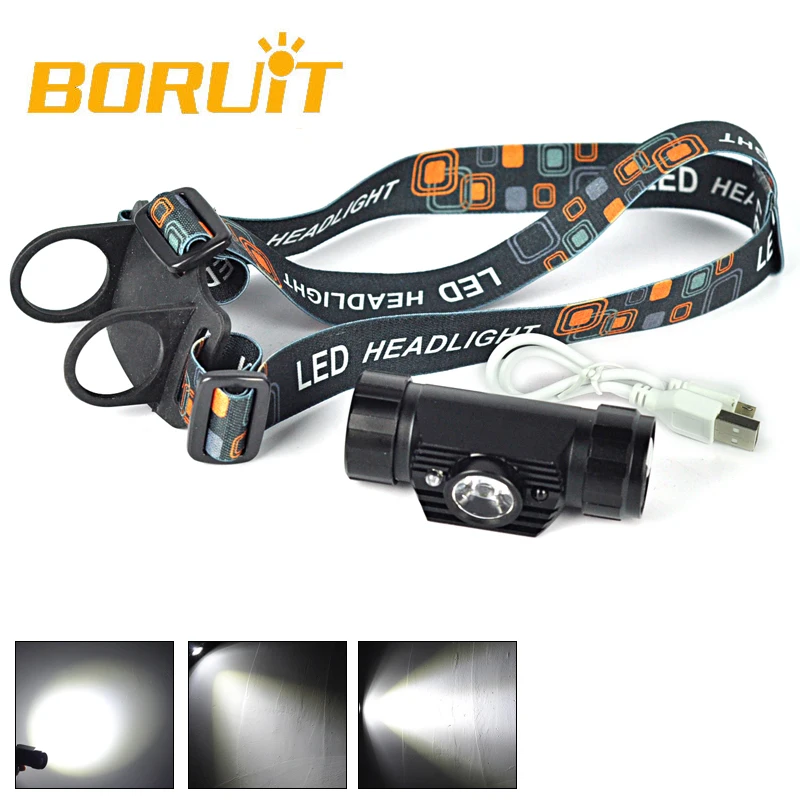 BORUiT Mini 5 Вт светодиодный инфракрасный датчик налобный фонарь ИК-фара для кемпинга фонарик для рыбалки легкий Фонарь налобный фонарь 18650