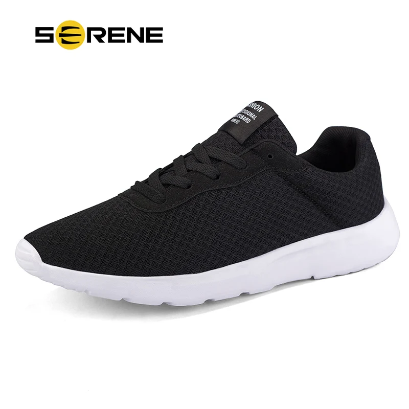 Мужские кроссовки на плоской подошве SERENE Повседневные Дышащие Лоферы без