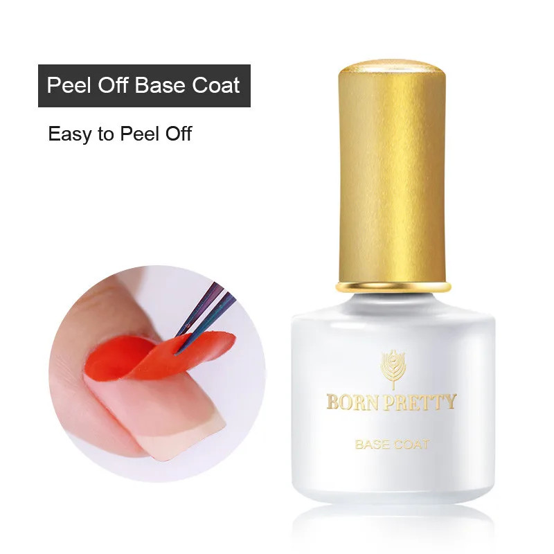 Peel Off Base Coat BORN PRETTY, 6 мл, 40 цветов, Гель-лак для ногтей, стойкий розовый цвет, замачиваемый Гель-лак, лак для нейл-арта, маникюр - Цвет: Peel Off Base Coat
