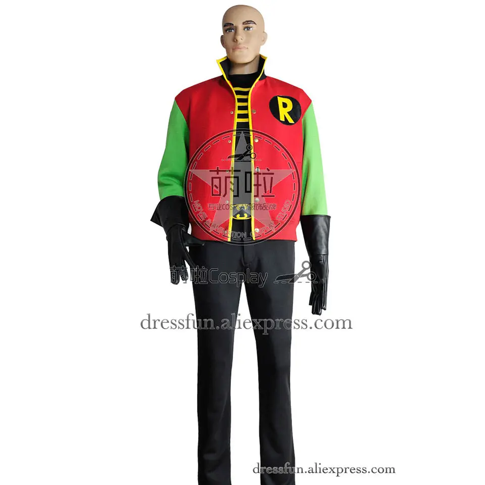 Бэтмен Thrillkiller Косплей Робин костюм новый полный комплект униформы наряды