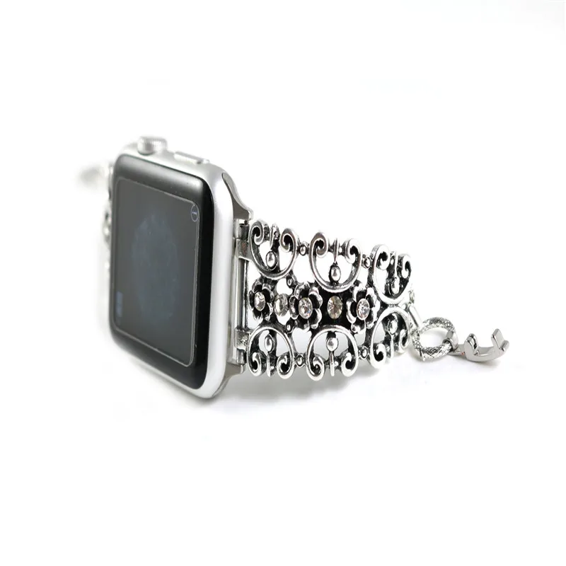 Винтажный Браслет-цепь из нержавеющей стали ремешок для apple watch 44/42/40/38 мм модный