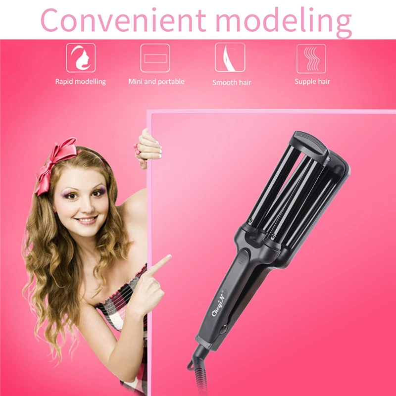 Electric Professional Ceramic Hair Curler Triple Curling Iron Roller Curls Wand Waver Cheap Big Waves Curly Hair Styling Tools
