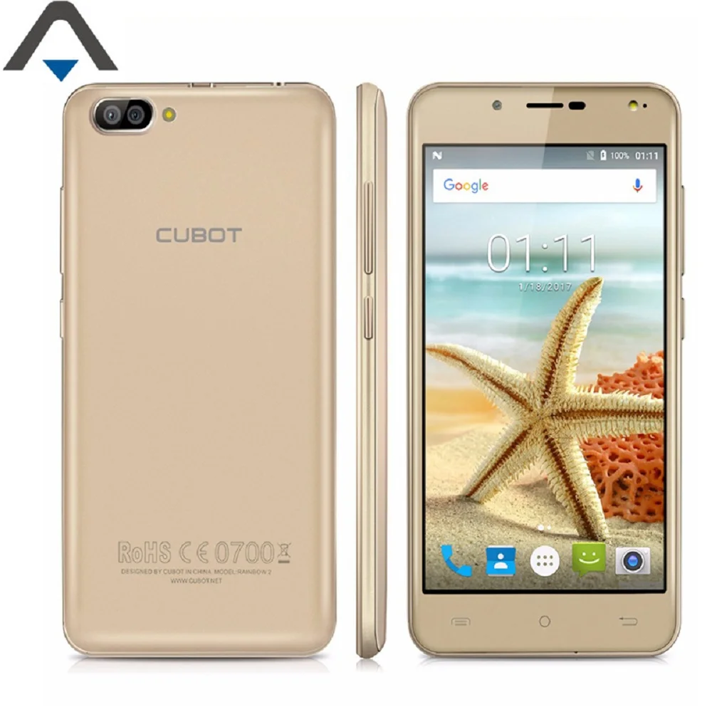 Оригинал Cubot Радуга 2 3G смартфон 4 ядра 1 ГБ Оперативная память 16 Встроенная Android 7.0