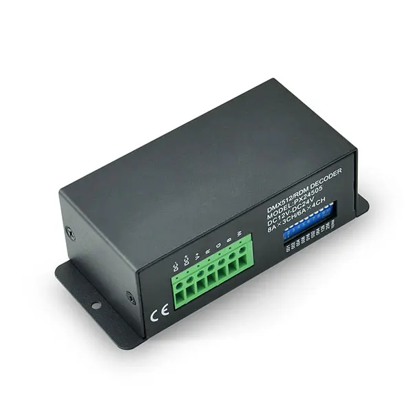 PX24505 6A * 4ch/8A 3ch 288 ~ 576W 12 24VDC RJ45 & XLR 3 постоянного напряжения DMX декодер|dmx decoder|decoder dmxdmx