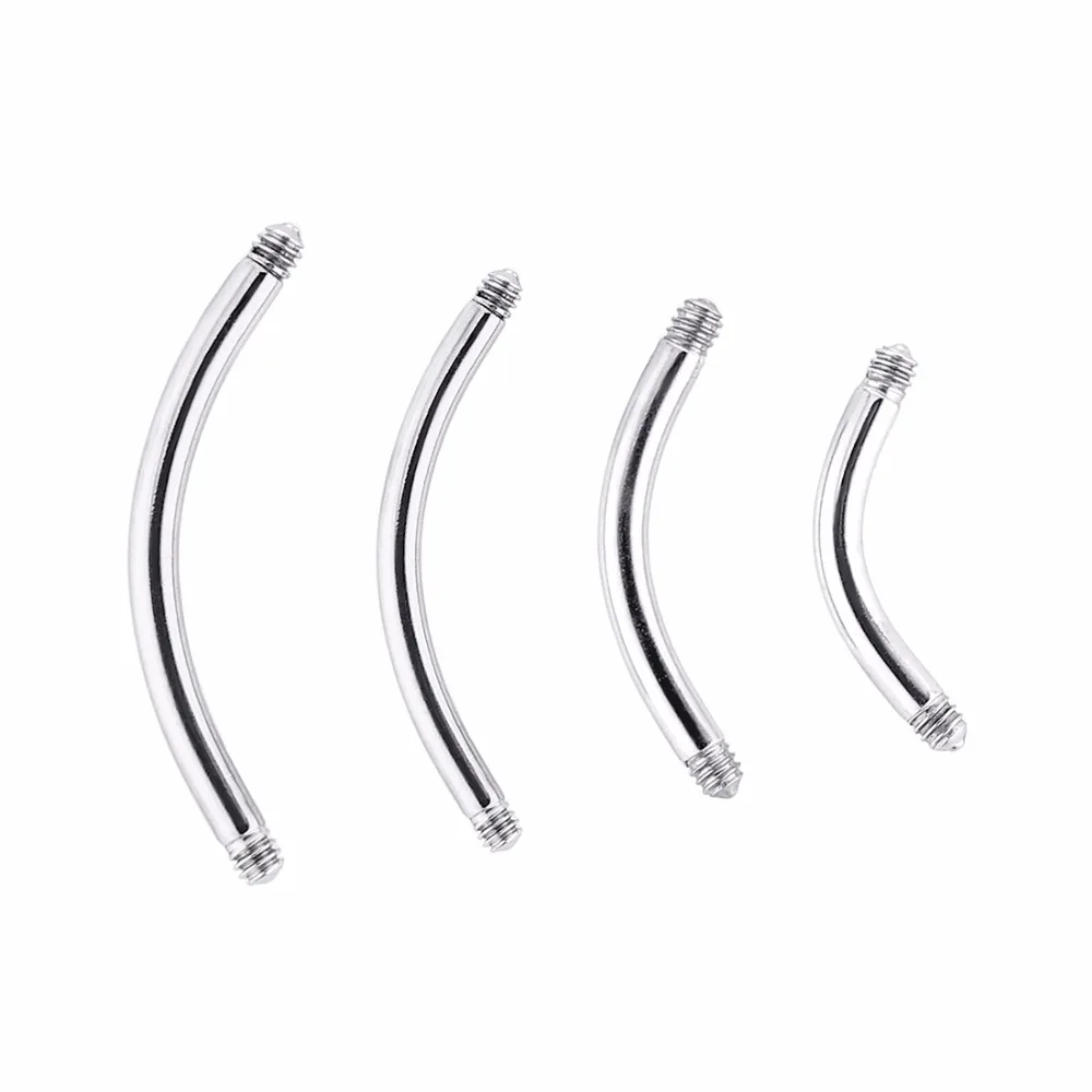 10 шт./лот Пирсинг из нержавеющей стали банановые детали для бровей пупка живота