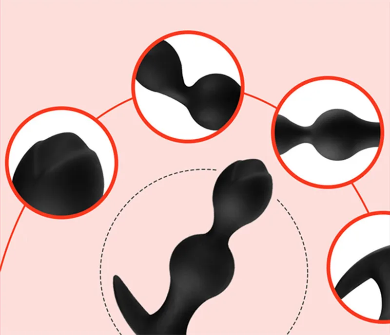 Anal Beads Butt Plug Soft Silicone Anus Massage Masturbation Built-in Steel Ball Sex Toys For Women Men Gay Adult Games Products | Красота и