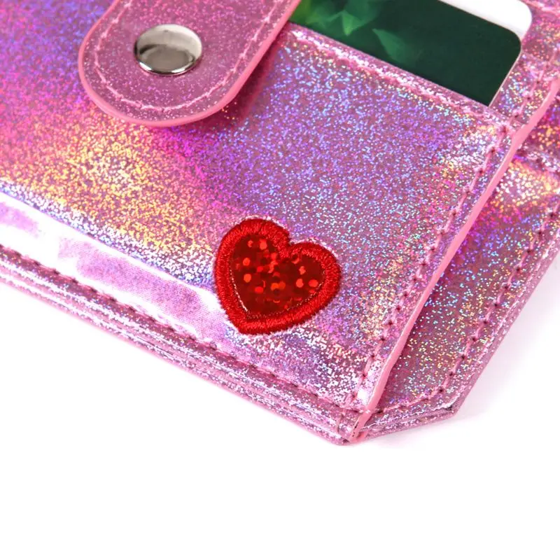 

2019 Premium Wallet Slim ID Business Women Laser Shining PU Leather Purse Case Money Credit Card Holder