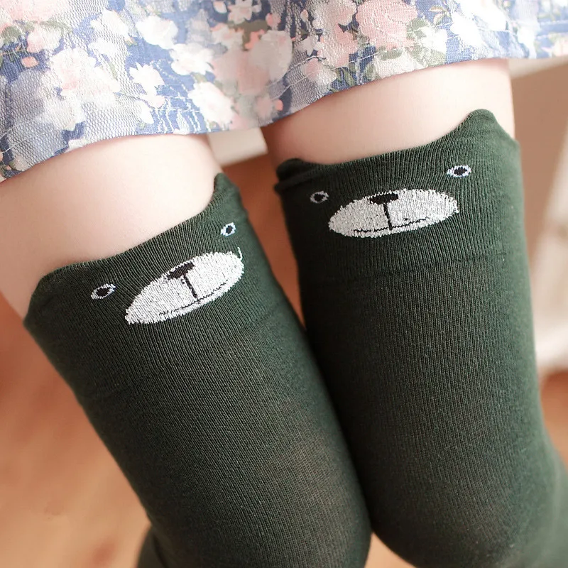 Мори девушка животных моделирование колено носки полосатый милый Kawaii уютные длинные бедра высокие носки Единорог компрессионные зимние теплые Новы