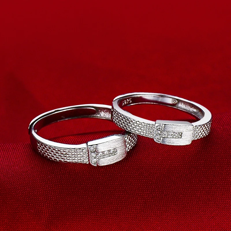 Кольца из серебра 50% пробы для мужчин и женщин обручальное кольцо с искусственным