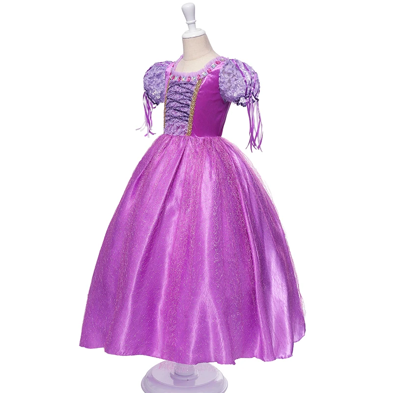 Girl Fancy Cosplay Rapunzal Dress Children Purple Princess Costume Kids Masquerade Birthday Party Halloween Dresses Ball Gown | Детская