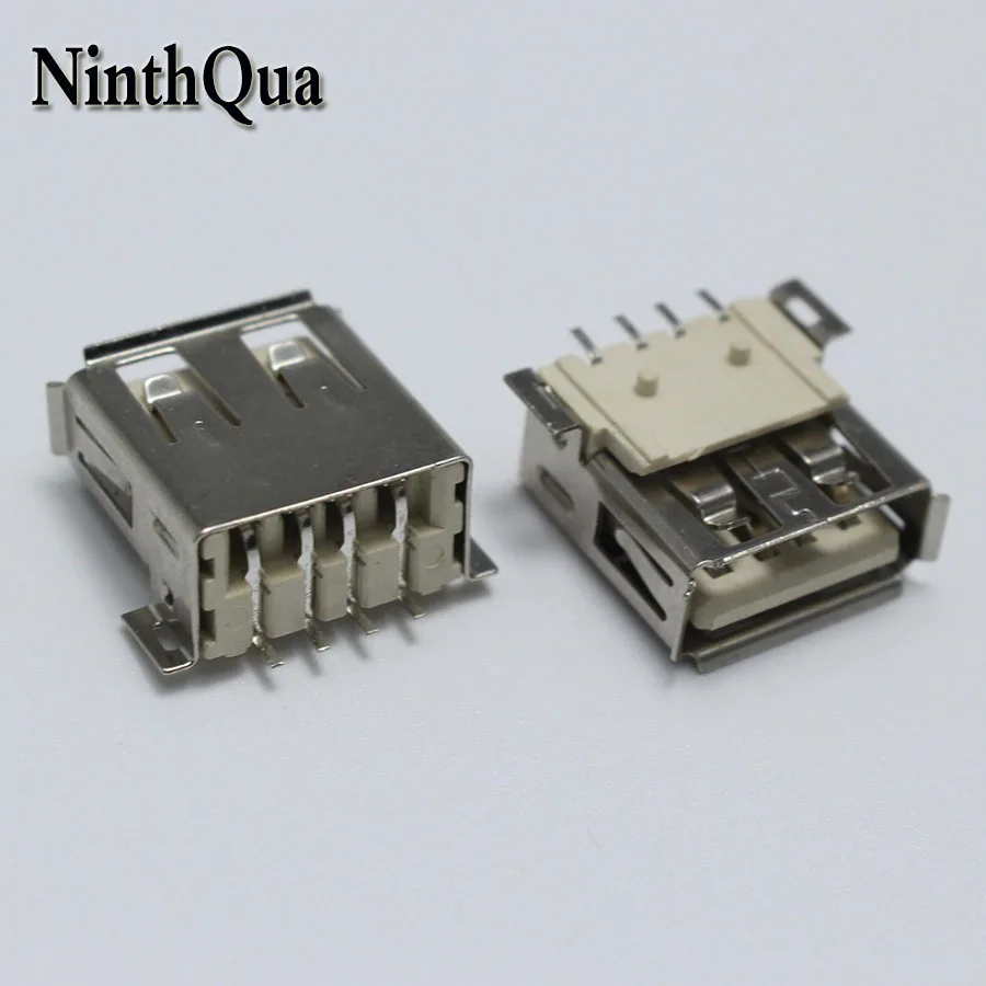 10 шт. USB тип A гнездовой разъем 180 градусов SMD 4 Pin DIY разъемы | Обустройство дома