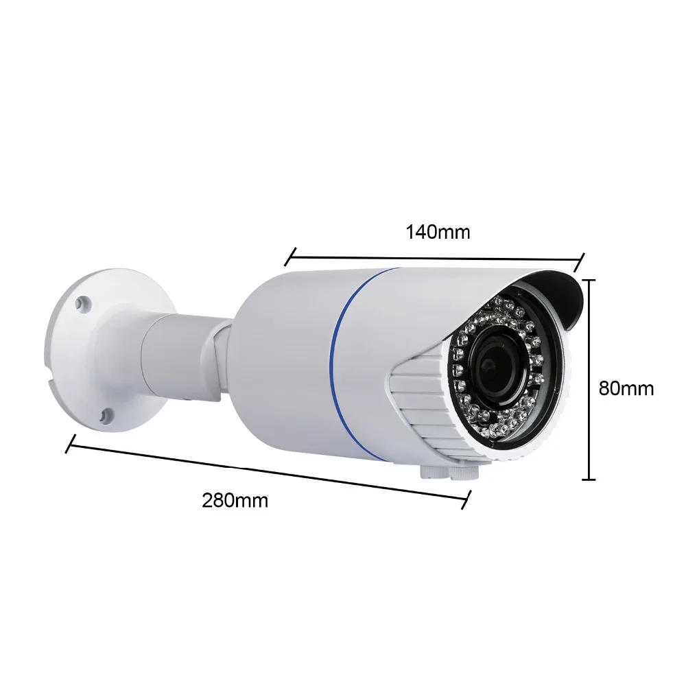 

SUCAM 4MP Varifocal AHD Security Camera Outdoor 2.8-12mm Lens Water Proof OV4689 CMOS Sensor White Analog CCTV Camera 30M IR