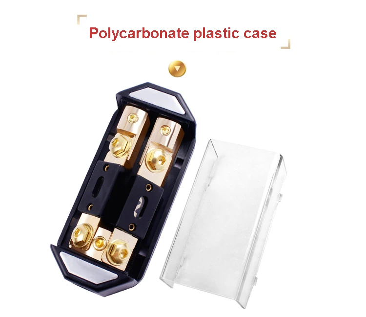 1PC 1 IN 2 Ways OUT Car Audio Power Insurance Seat Fuse Box with 100A 150A 200A 300A Fork Bolt Fuses Holder Fusibles Auto | Автомобили и