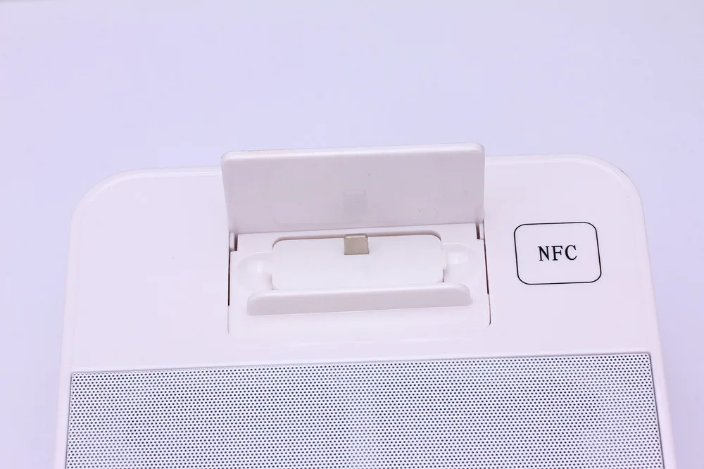 Портативный аудио музыкальный беспроводной Bluetooth динамик A9 NFC радио Будильник 8 Pin Micro USB зарядное устройство док-станция для iPhone Android