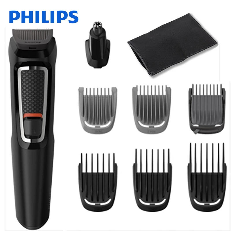 Электробритва Philips MG3730/15 с многофункциональным триммером для бороды мощная система низкий уровень шума дизайн Поддержка мытья головы для мужчин